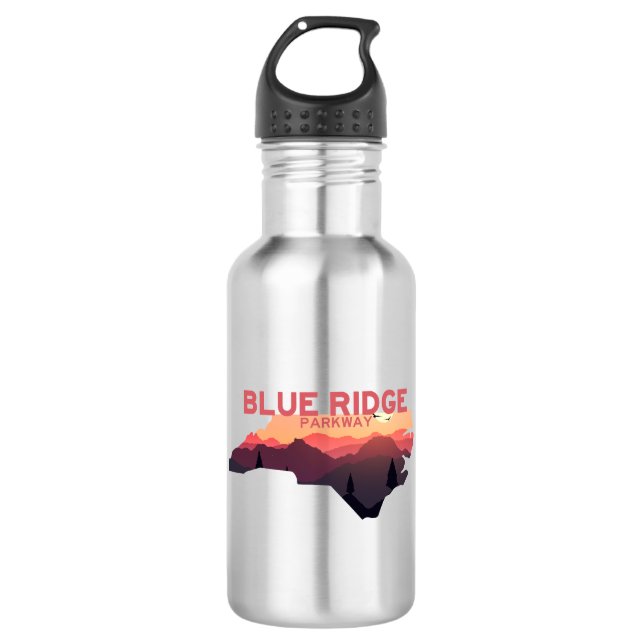 Blue Ridge Parkway North Carolina Map 532 Ml Water Bottle (Front)