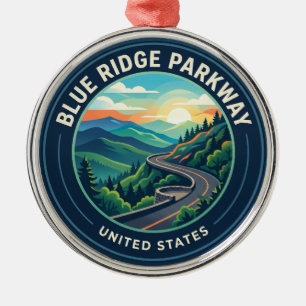 Blue Ridge Parkway North Carolina, Virginia Metal Tree Decoration