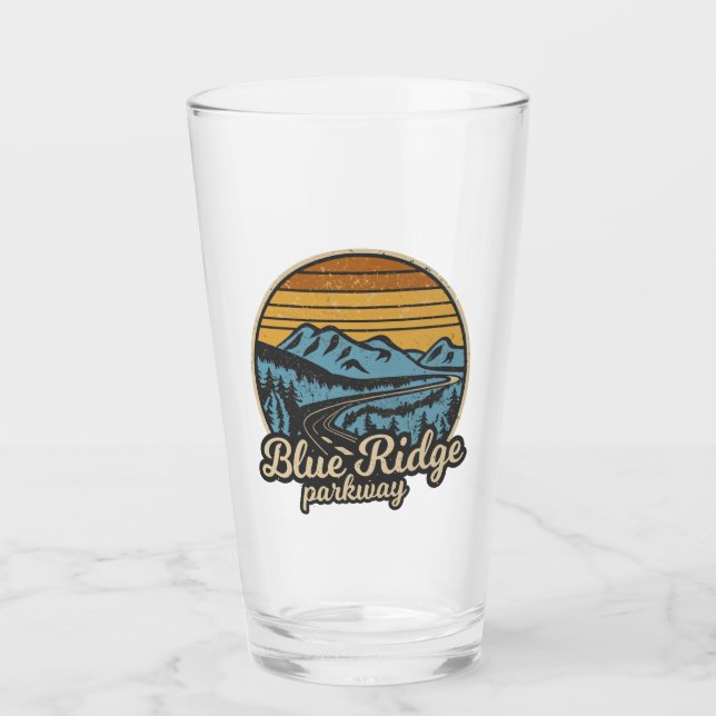 Blue Ridge Parkway Retro Glass (Front)