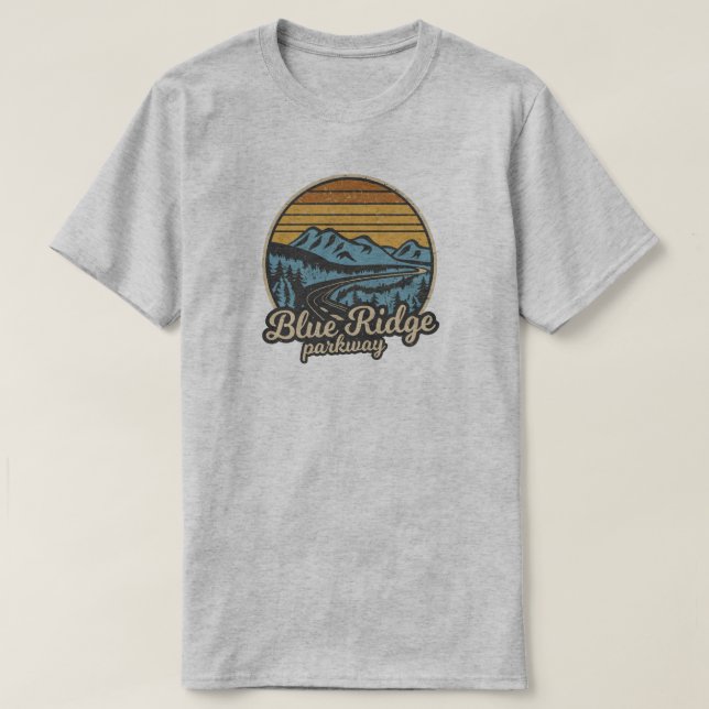 Blue Ridge Parkway Retro T-Shirt (Design Front)