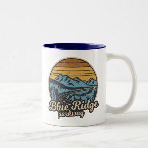 Blue Ridge Parkway Retro Two-Tone Coffee Mug