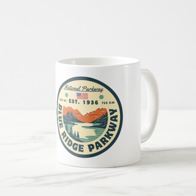   Blue Ridge Parkway Scenic Byway Virginia North C Coffee Mug (Front Right)