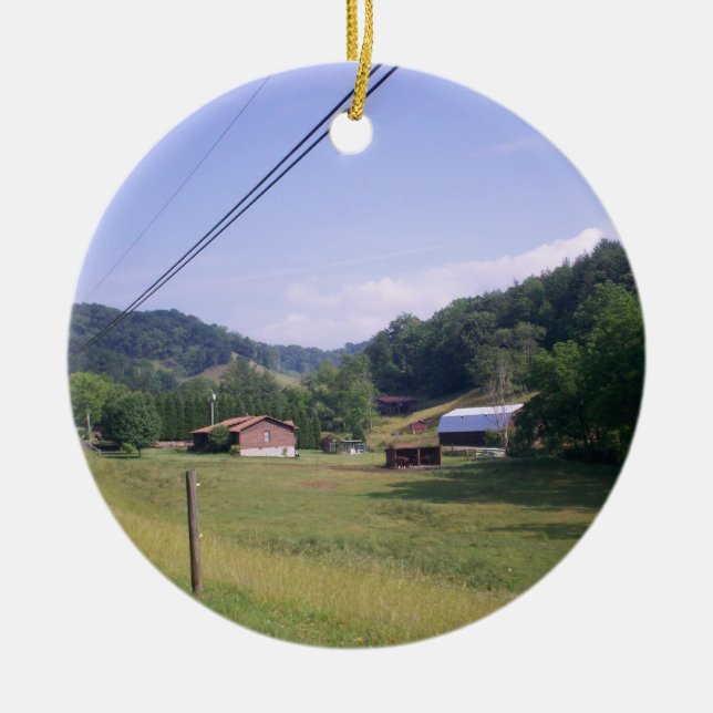 Blue Ridge Parkway Scenic Route Ceramic Tree Decoration (Front)