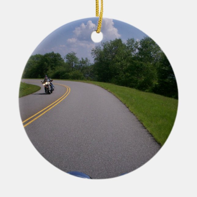 Blue Ridge Parkway Scenic Route Ceramic Tree Decoration (Front)