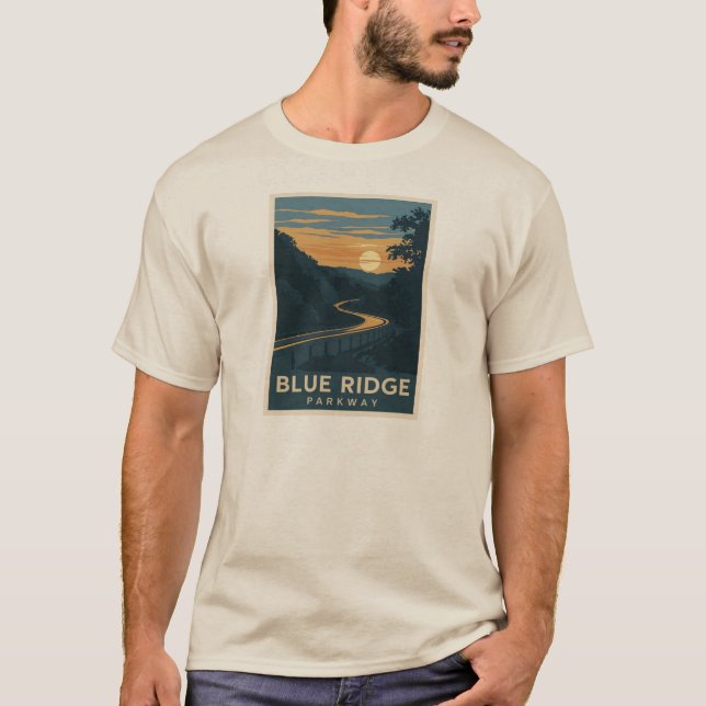 Blue Ridge Parkway Sunset T-Shirt (Front)