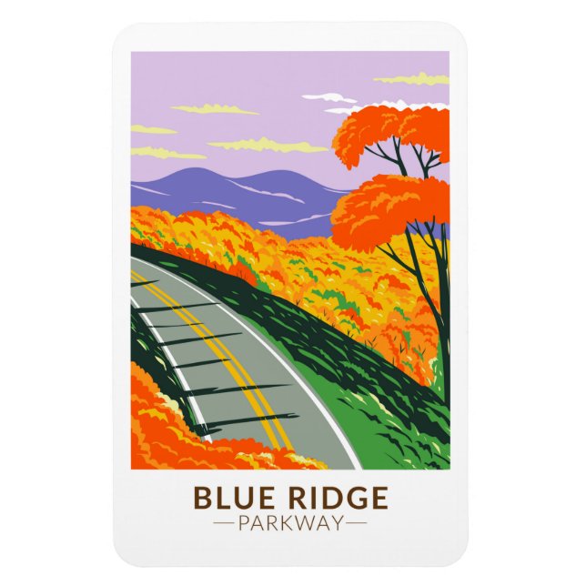 Blue Ridge Parkway Vintage  Magnet (Vertical)
