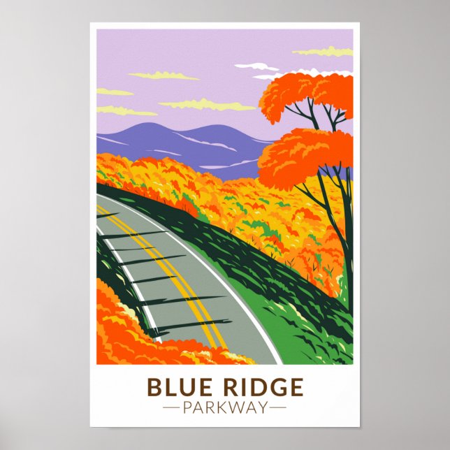 Blue Ridge Parkway Vintage  Poster (Front)