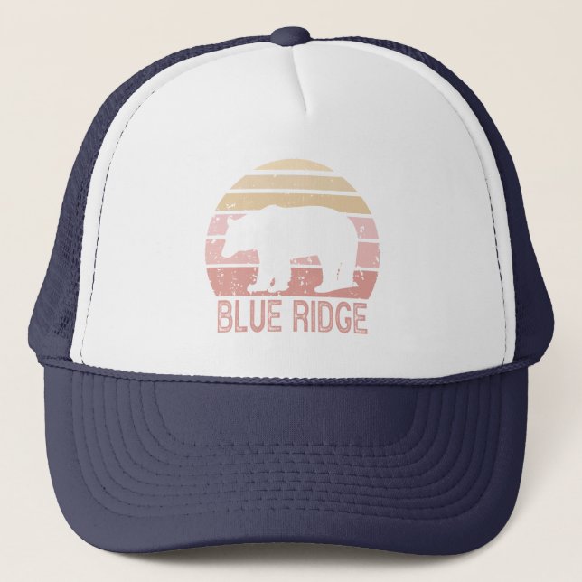 Blue Ridge Retro Bear Trucker Hat (Front)