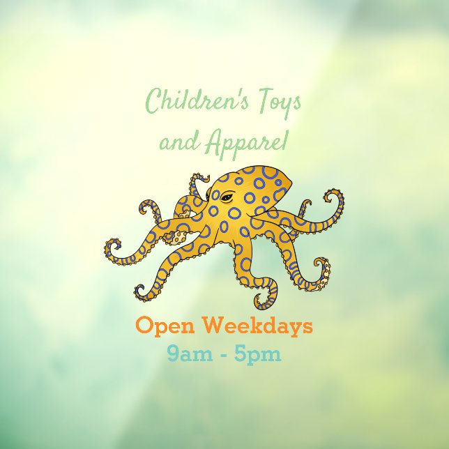 Blue-ringed octopus cartoon illustration (Sheet 3)
