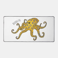 Blue-ringed octopus cartoon illustration
