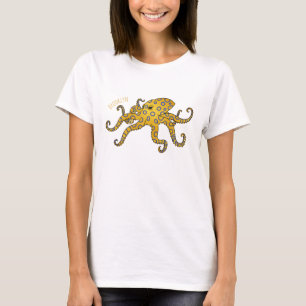 Blue-ringed octopus cartoon illustration T-Shirt