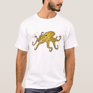 Blue-ringed octopus cartoon illustration T-Shirt