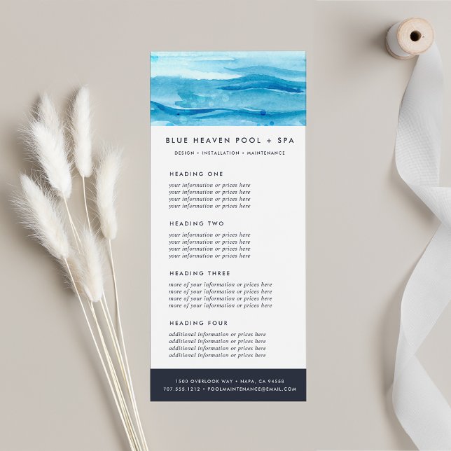 Blue Ripple | Services or Price List Rack Card (Creator Uploaded)