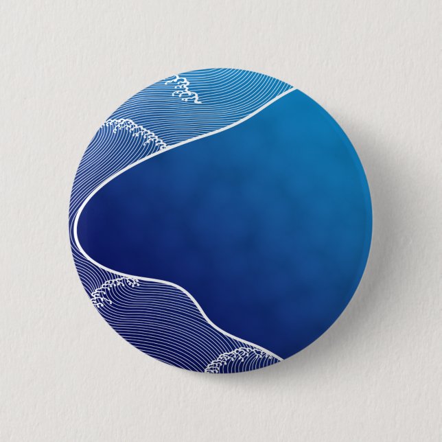 blue river 6 cm round badge (Front)