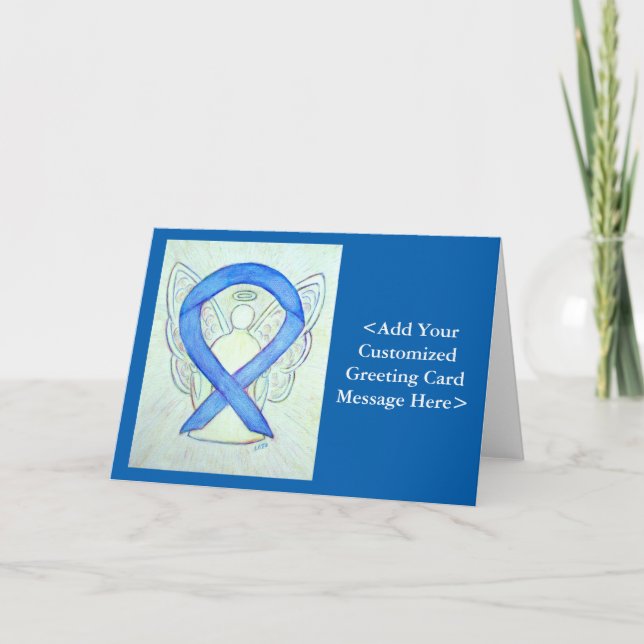 Blue River Awareness Ribbon Angel Cards (Front)