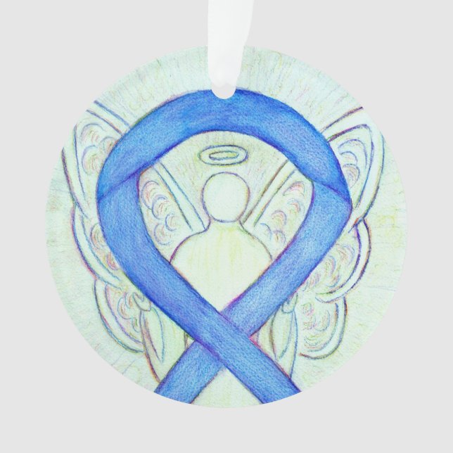 Blue River Awareness Ribbon Angel Ornaments (Front)