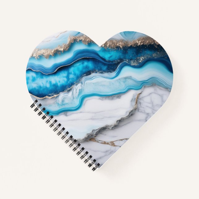 Blue River Marble Notebook (Front)