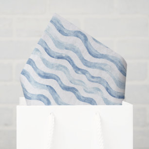 Blue River Stripes Birthday Tissue Paper