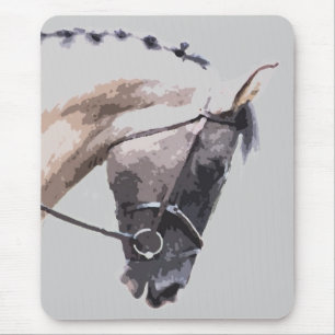 blue roan pinto paint horse mouse pad