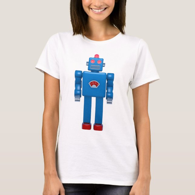 Blue Robot 02 T-Shirt (Front)