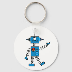 Blue Robot Key Ring