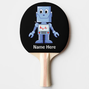 Blue Robot Ping Pong Paddle