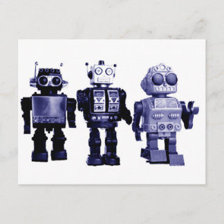 blue robots invitation