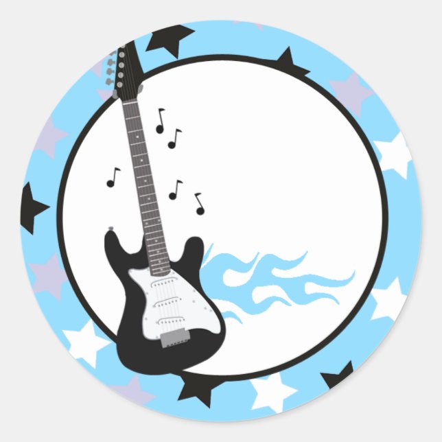 BLUE ROCK STAR GUITAR Envelope Seals (Front)