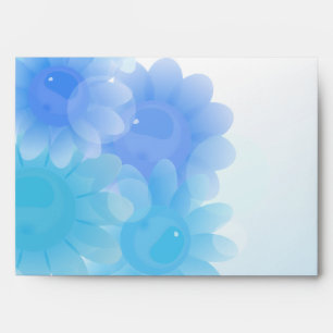 Blue romantic vintage flowers envelopes