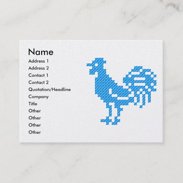 Blue Rooster Business Card (Front)
