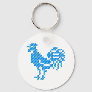 Blue Rooster Key Ring