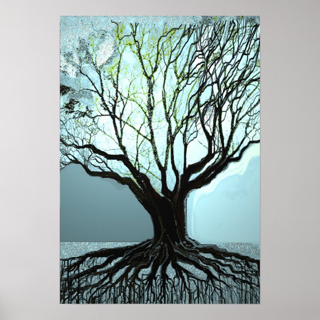 Blue Roots Lights Poster (Front)