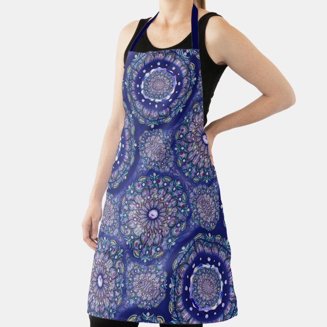 Blue Rosace Apron (Insitu)