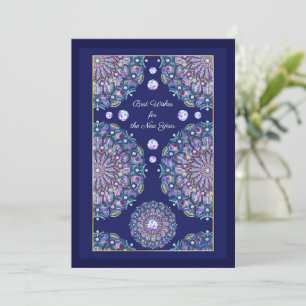 Blue Rosace Card