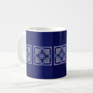 Blue Rosace Coffee Mug