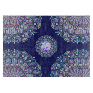 Blue Rosace Cutting Board