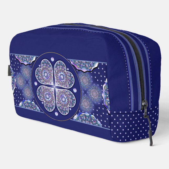 Blue Rosace Dopp Kit (Right Corner)