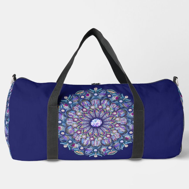 Blue Rosace Duffle Bag (Front)