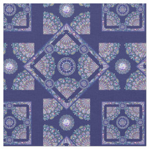 blue rosace fabric