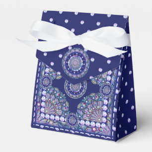 Blue Rosace Favour Box