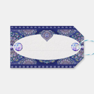 Blue Rosace Gift Tags