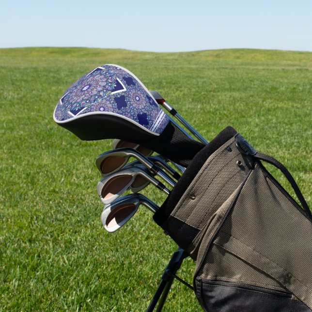Blue Rosace  Golf Head Cover (In Situ)