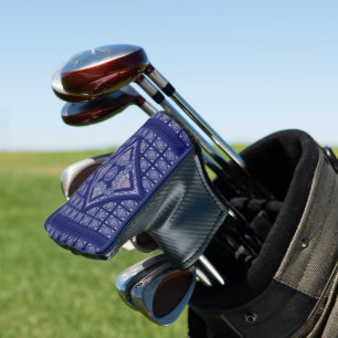 Blue Rosace Golf Head Cover