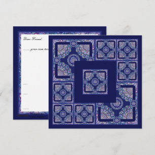 Blue Rosace Holiday Card