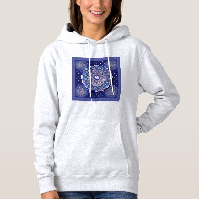 Blue Rosace  Hoodie (Front)