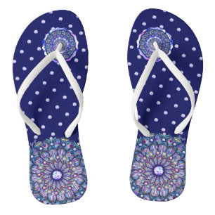 Blue Rosace Jandals