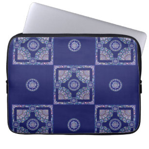 Blue Rosace Laptop Sleeve