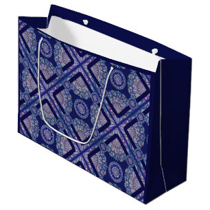 Blue Rosace Large Gift Bag