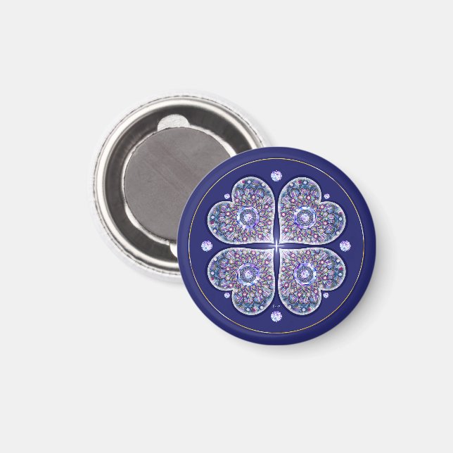 Blue Rosace Magnet (Front/Back)