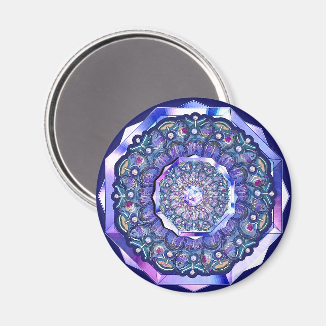 Blue Rosace  Magnet (Front/Back)